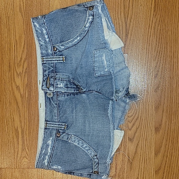 Guess Y2K Short Distressed Button Up Jean Shorts - Picture 7 of 12